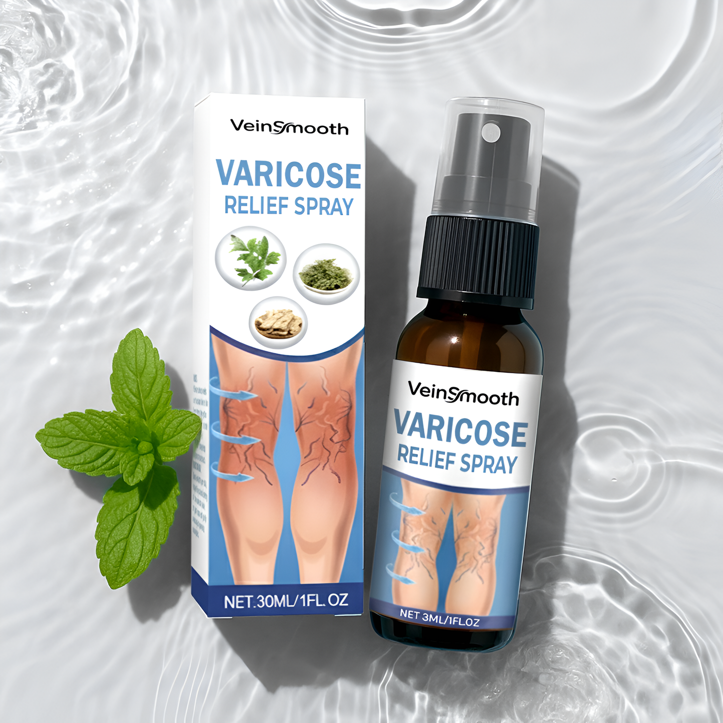 VeinSmooth Varicose Relief Spray | For smooth, vein-free skin, visibly fades varicose veins up to 95% in just 5 days