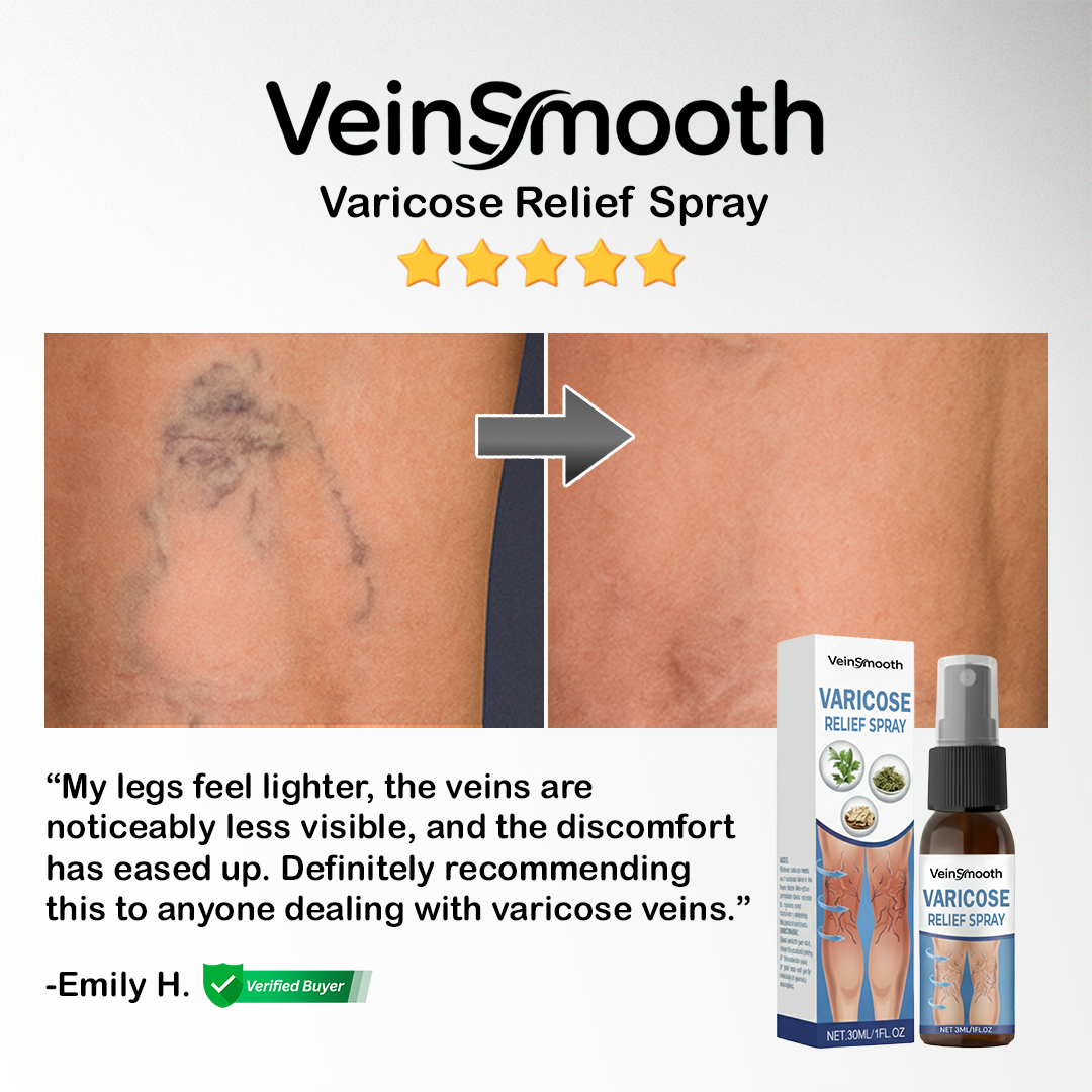 VeinSmooth Varicose Relief Spray | For smooth, vein-free skin, visibly fades varicose veins up to 95% in just 5 days
